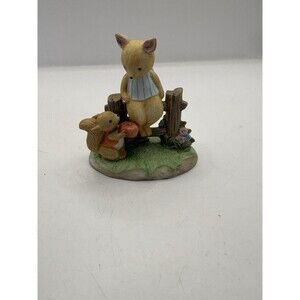 Lefton Porcelain Fox and Squirrel Figurine #2352 Hand Painted Vtg
